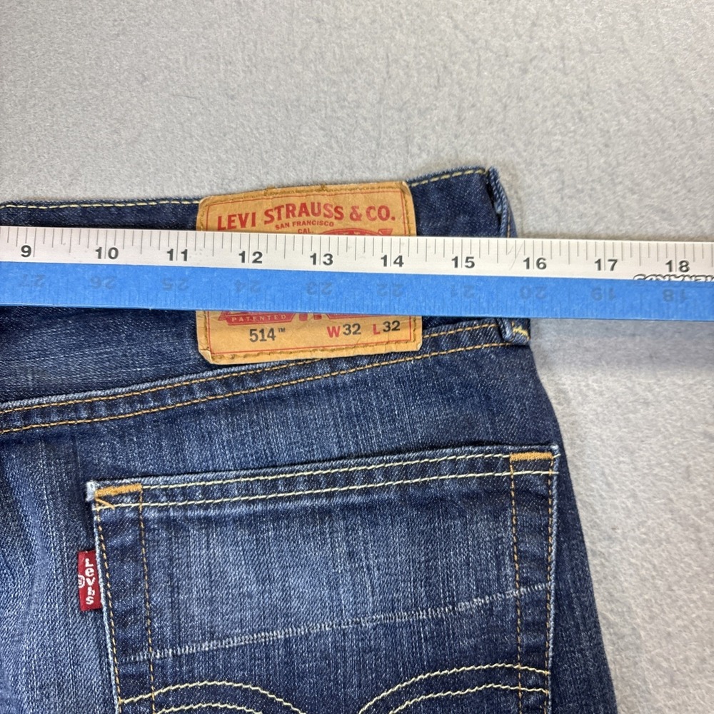 Levi's 514 Straight Fit Jeans Mens Fitss 32x32 Blue Denim Classic Levi Strauss - Picture 12 of 15